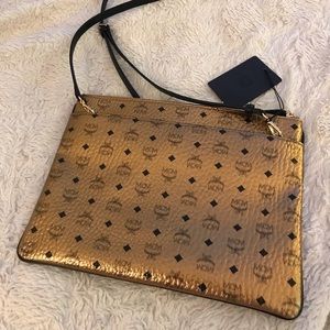 MCM Metallic Medium Convertible Crossbody